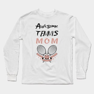 US Open Tennis Mom Racket and Ball Long Sleeve T-Shirt